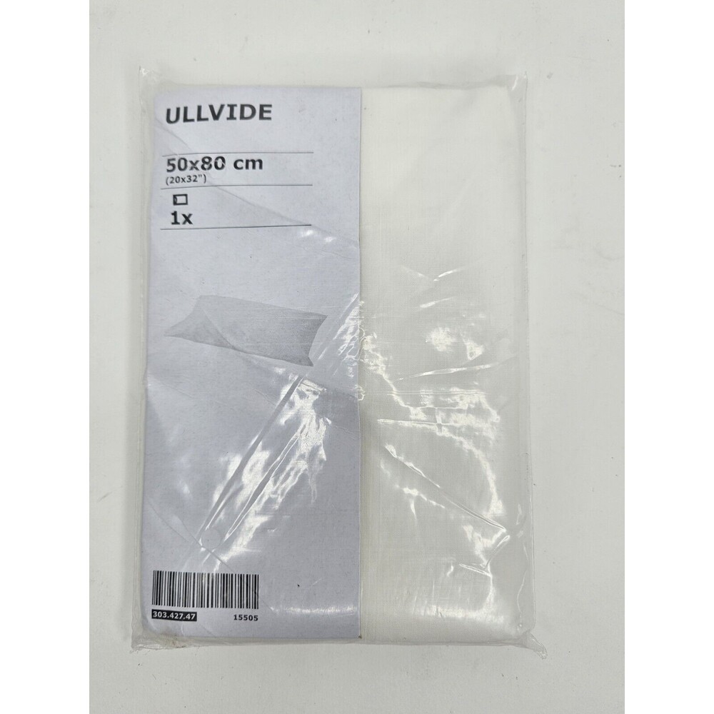 New Ikea Ullvide Queen Size Pillowcase Size 20 X 32" White 303.427.47